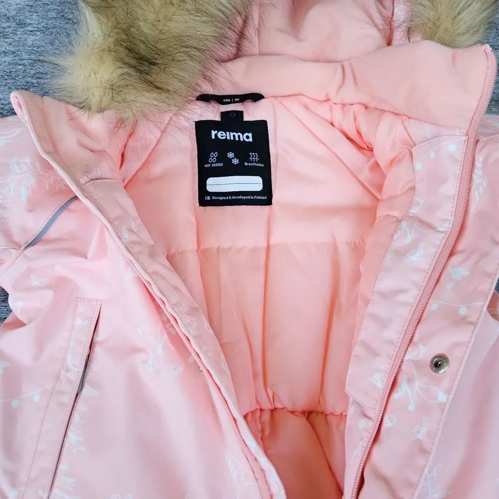 Reima Waterproof Reimatec Toddler Snowsuit Pink Mauve Winter Scene Size 18-24M